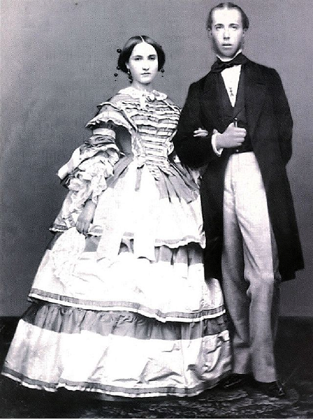 Ferdinand Joseph Maximilien d'Autriche et Marie Charlotte de Belgique au dbut de leur mariage